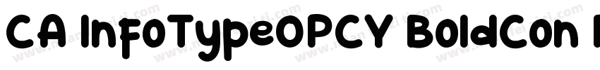 CA InfoTypeOPCY BoldCon Regular字体转换